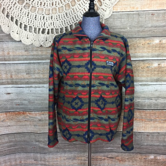 Vintage Jackets & Blazers - Vintage | Southwestern Tribal Zip Up Fleece
